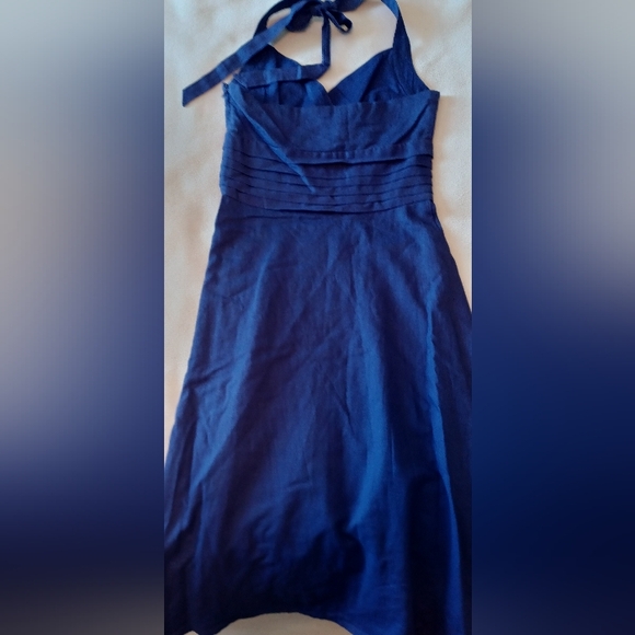 Purple linen halter dress - Picture 2 of 4
